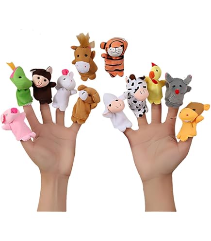 ⭐︎たなみ　動物たちの指人形　セット⭐︎ Amazon.co.jp: 指人形セット - [Yabber®の16パックフルセット