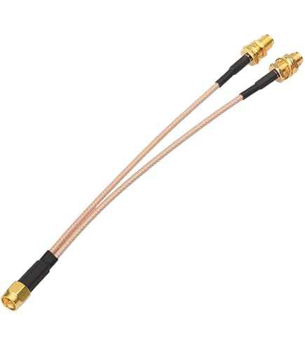 SUPERBAT SMA Male Right Angle To BNC Male Right Angle RG316 Coaxial Cable - 20 Inch 2 Pack