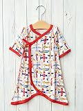 ampersand(アンパサンド) ベビー コンビ 肌着 赤ちゃん 男の子 女の子 新生児 60～70㎝ キナリ 飛行機