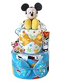 おむつケーキ ディズニー ミッキーマウス 2段 男の子用 (メリーズ新生児)