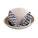 ルテンズ（Lutents ）帽子 ストローハット　子供 可愛い 　帽子円周５１ｃｍ　コーデ アクセント キュート 上品　春夏　旅行　UVカット　プレゼント