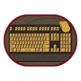 Joy Carpets Kid Essentials Early Childhood Oval Keyboard Connection Rug Brown 10'9 x 13'2 [並行輸入品]