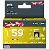 Arrow 591189BL 5/16-Inch by 5/16-Inch Arrows Black T59 Insulated Staples, 300-Pack [並行輸入品]