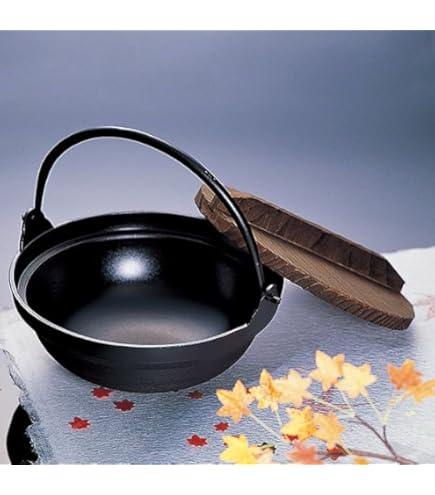 Amazon.co.jp: 砺波商店 いろり鍋 黒 シリコンフッ素 18cm 1.1ℓ アルミ