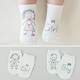 Weryn(TM) 春漫画のベビーソックスソフトコットン新生児少年少女白の幼児ソックス0-4年1ペアのために[Sガール]