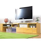 タンスのゲン テレビ台 伸縮 コーナー 32型対応 ウィング ナチュラル