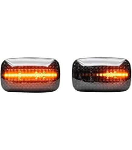 2x LH RH Fender Yellow Led Light Black Cover For Toyota Land Cruiser 2x LH RH Fender Yellow Led Light Black Cover For Toyota Land Cruiser