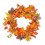 QIN クリスマス花 花輪 LEDライト付き クリスマスツリー装飾 イルミネーションライト玄関 庭園 店舗 部屋飾り50cm