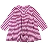 【秋冬物】 nico hrat(ニコフラート) 綿レーヨン天竺ボーダーワンピース 95cm /PK NO.B-250862