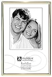 Malden International Designs Simplicity Bright Metal Picture Frame, 4x6, Brass [並行輸入品]