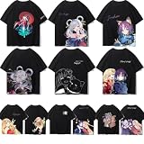 [Bisiussi] 超かぐや姫 tシャツ 半袖 かぐや 月見 ヤチヨ 酒寄 彩葉 アニメグッズ 綿製 肌着 日常服 夏服 T-shirt カジュアル 記念シャツ 軽い 柔らかい おしゃれ (2XL,17) [並行輸入品]