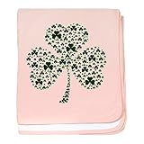 CafePress – IrishコメツブツメクサBaby Blanket – スーパーソフトベビー毛布、新生児おくるみ ピンク 06196974756832E