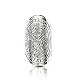 Flower Carving Ring 925 Sterling Silver US Size 6 7 8 9 (8) [並行輸入品]