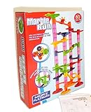 KiumiToys スロープトイ ビーズコースター スロープ ルーピング おもちゃ 子供 積み木 くみくみスロープ くるくる ラトルタワー 知育玩具　Marble Run 80