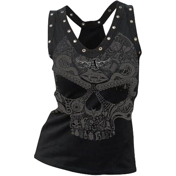 sugar skull tank top womens