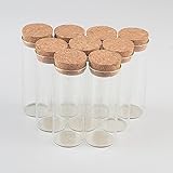 Jarvials 出品する 12個セット40ml軟木栓直口瓶 透明中性ガラス。 様々なアイテムを収納できます。 DIY祝祭日の贈り物 ベスト選択 無料配送 (12, 40ml)