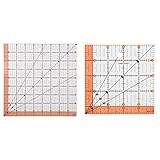 Fiskarsアクリル正方形定規4.5 " & 8.5 " 2個