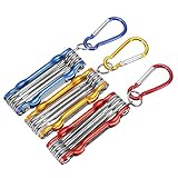 YCOSON カラビナ修理ツール付きポケットマルチツールスクリュードライバーセット - レッド