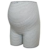 ネトゥル ベア天竺ボーダー柄ロングマタニティガードル L グレー 4811