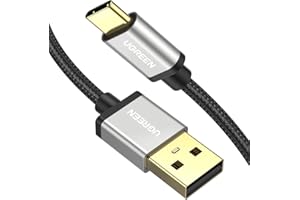 UGREEN USB A to USB C Cable Fast Charging Nylon Braided Cord Compatible with iPhone 17 16 15, Galaxy S25 24 S23 S22 Ultra, Pixel 10 9, LG, Motorola Moto, Switch, Android Auto (0.5M)