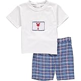CarriageブティックスモックCrawfish 2 Piece Short Set カラー: ホワイト
