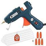 グルーガン プロ中大型 グルーガン60/100W 2段切替 高温タイプ 温度調整 熱傷保護カバー5枚付き 高品質 グルースティック20本付属 強力粘着 接着剤 DIY工具 手芸用 プラスチック用