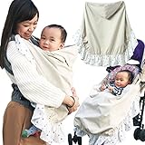 Sweet Mommy 授乳ケープ 日本製 ヨット柄 ベビーカー 抱っこ紐に アイボリー F