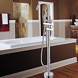 LightInTheBox ® Bathtub Faucet /シャワー蛇口 – Contemporary – Floor Standing / Handshower Included – 真鍮(クロ