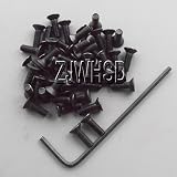 50個入り M2.5 x 8 六角 穴付 皿ボルト レンチ付き 超硬 合金鋼 スチール皿ネジ 全ねじタイプ 強度10.9(最小引張強さ/耐力) 自動車・自転車・バイク・船舶・DIY・高強度・超軽量 （
