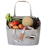 g.u.s. Farmer 's Market Tote andカッティングボードベース、with Fauxレザートリム、携帯電話ポケット、ダブルショルダーストラップ/キャリーハンドル – Over 