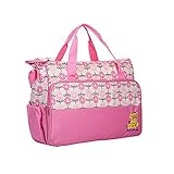 KANGMING 多機能 マザーズバッグ 2way ママバッグ 大容量　ショルダーバッグ ハンドバッグ ドット柄 ベビー用品収納バッグ (ピンク)