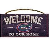 NCAA Florida Gators 12 " x 6 "アンティーク調Welcome to Our Home Wood Sign