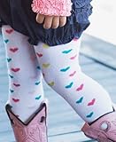 ラッフルバッツ フリル付きコットンレギンス レインボーハート スパッツ タイツ 6-12M