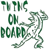 TREZ TWINS ON BOARD 鳥獣戯画 カエル かえる 蛙 ステッカー 鳥獣人物戯画 ステッカー ツインズ 双子 【BABY IN CAR】 (グリーン)