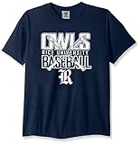 NCAA Rice Owls Baseball Bats半袖快適カラーTシャツ、ミディアム、True Navy