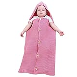 ベビー用寝袋 寝冷え防止 赤ちゃん用おくるみ ボタン付き 帽子付き 秋冬 出産祝い 記念撮影 かわいい