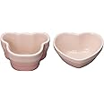 ル・クルーゼ(Le Creuset) 耐熱容器 子ども ベビー・ツイン・ラムカン(ベアー&ハート) ミルキーピンク 耐熱 耐冷 電子レンジ オーブン 対応 出産祝い お食い初め 女の子 ギフト【日本正規販売品】