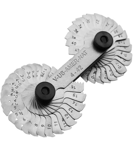 thumbnail image 2 of 60 Degree Fishtail Center Fishtail Gauge Stainless Steel Thread Pitch Gauge Cutting Angle 60 55 Degree Thread Gauge 2 of 14