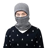 冬暖かい調節可能なニットBalaclavas Headwear Thermal Plush裏地Riding CyclingハンティングハイキングMotorcycle Biker Helmet Line