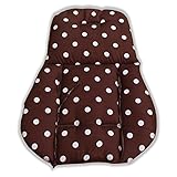 MAYZERO クッション　ベビーカーヘッド シート　ベビーカーシート コットン チャイルドシート用パッド　ドット柄　厚くて暖かい　お出かけ用　5色　男女共用 (コーヒー色)