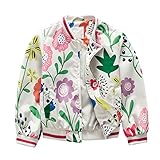 XFentech 子供 防寒 秋冬 ウインドブレーカー ジャケット 長袖 女の子 キッズコート アウター フード付き 子供 防寒 秋冬服 子供 防寒 秋冬コート, ホワイト / ブルー