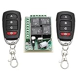 AntRC 12V 315メガヘルツ4CHチャネルリレーワイヤレスリモートコントロールスイッチ2送信機