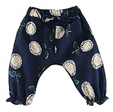 Plus Nao(プラスナオ) ズボン パンツ ボトムス ロングパンツ 長ズボン リボン ひまわり柄 さくらんぼ柄 ストライプ 桃の花柄 子供 キッズ 100cm 桃の花ピンク