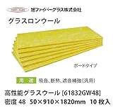 【旭ファイバーグラス】グラスロンウール　ボードタイプ 密度48（kg/m3） 10枚入　25×910×1820mm[61832GW48]