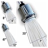 WantBa 3.5" High Pressure 5 Setting Massage Shower Head with Showerhead Swivel Metal Ball Connector 
