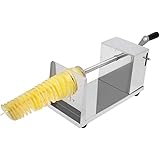 じゃがいも スライサー ポテトツイスターカッター、スパイラルカッター、トルネードチップ、ホームアンドレストランのためのフルーツ野菜スパイラル形カッターのためのポテトステンレススライサー,銀