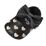 Tonsee ベビー シューズ 可愛い ちょう結び 付き PUレザー シューズ 幼児の靴 アンチスリップ (11cm, ブラック)