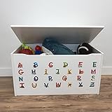 リトルコロラドAnimal Alphabetテーマトイボックス – 滑らかなホワイト仕上げ/手作り子供家具