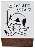 HAPPY Cat day 猫のあいさつはんこ Mサイズ How are you?