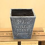 ナチュラルガーデン雑貨/鉢：ドゥーアロースクエア* デニムブルー【GF1621】